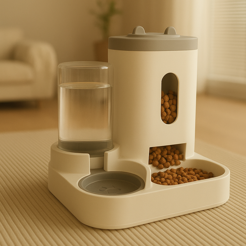 Automatic Feeder Dog/Cat Food Bowl With Water Fountain