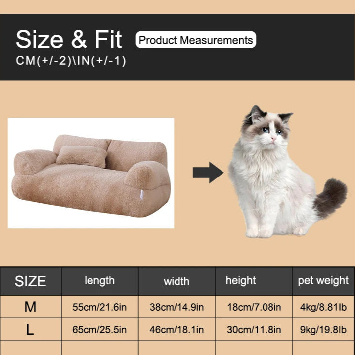 Pet Sofa Detachable Washable Comfortable Couch for Cats And Dogs