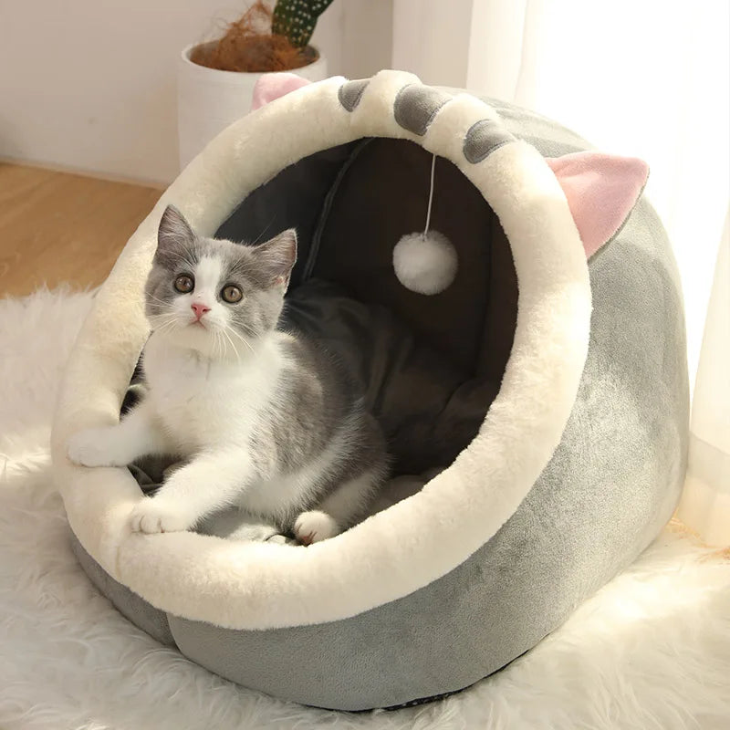 Fluffy Hideaway Cat Bed – Soft & Comfortable Shelter