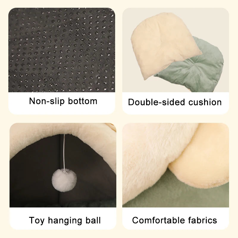 Fluffy Hideaway Cat Bed – Soft & Comfortable Shelter