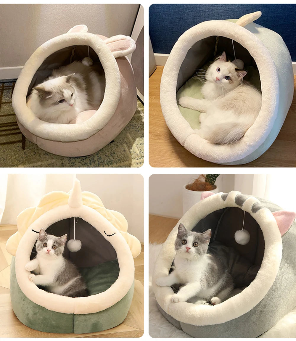 Fluffy Hideaway Cat Bed – Soft & Comfortable Shelter