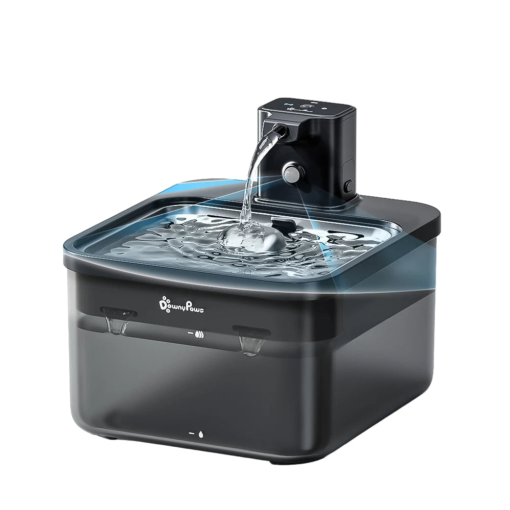 DownyPaws 2.5L Automatic Stainless Steel Cat Fountain