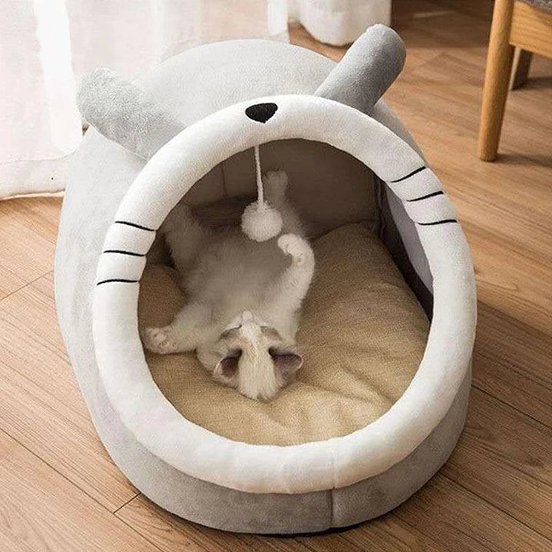 Fluffy Hideaway Cat Bed – Soft & Comfortable Shelter
